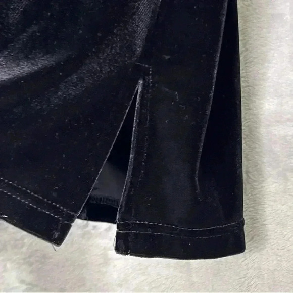 Laura‎ Scott Velvet Button Down Shirt Blouse Sz Small Black Whimsigoth - Picture 4 of 13